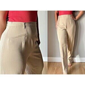 vtg 90s Works by Saks beige high waist riding pants retro darts tailored size 10